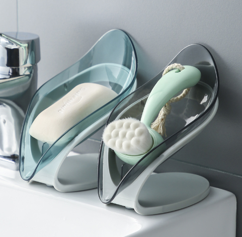 Creative Transparent Leaf Soap Holder for Bathroom