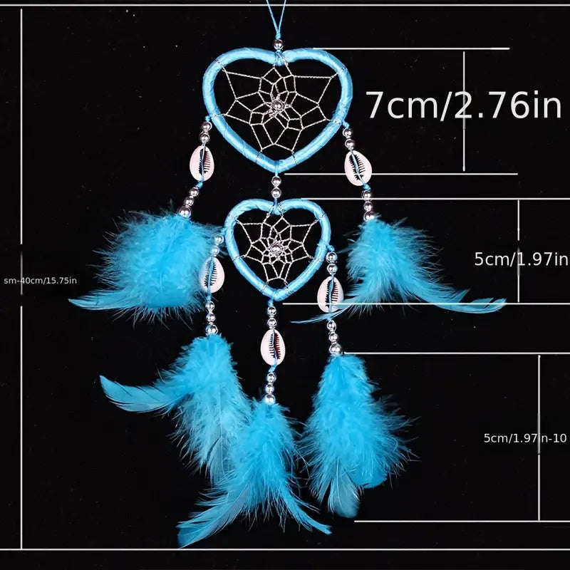 Creative Heart Shaped Dream Catcher Car Hanging Ornament