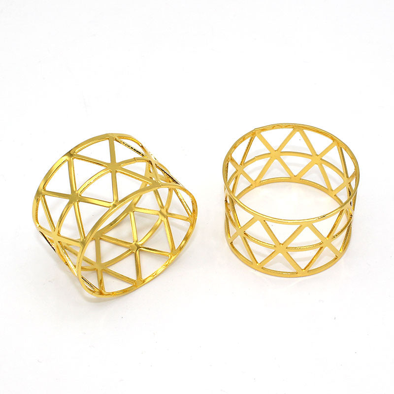 Metal Hollow Triangle Napkin Rings for Restaurants (Wholesale)
