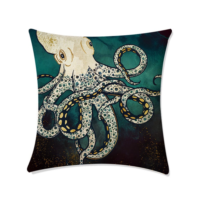 Deep Sea World Print Sofa Pillow Covers