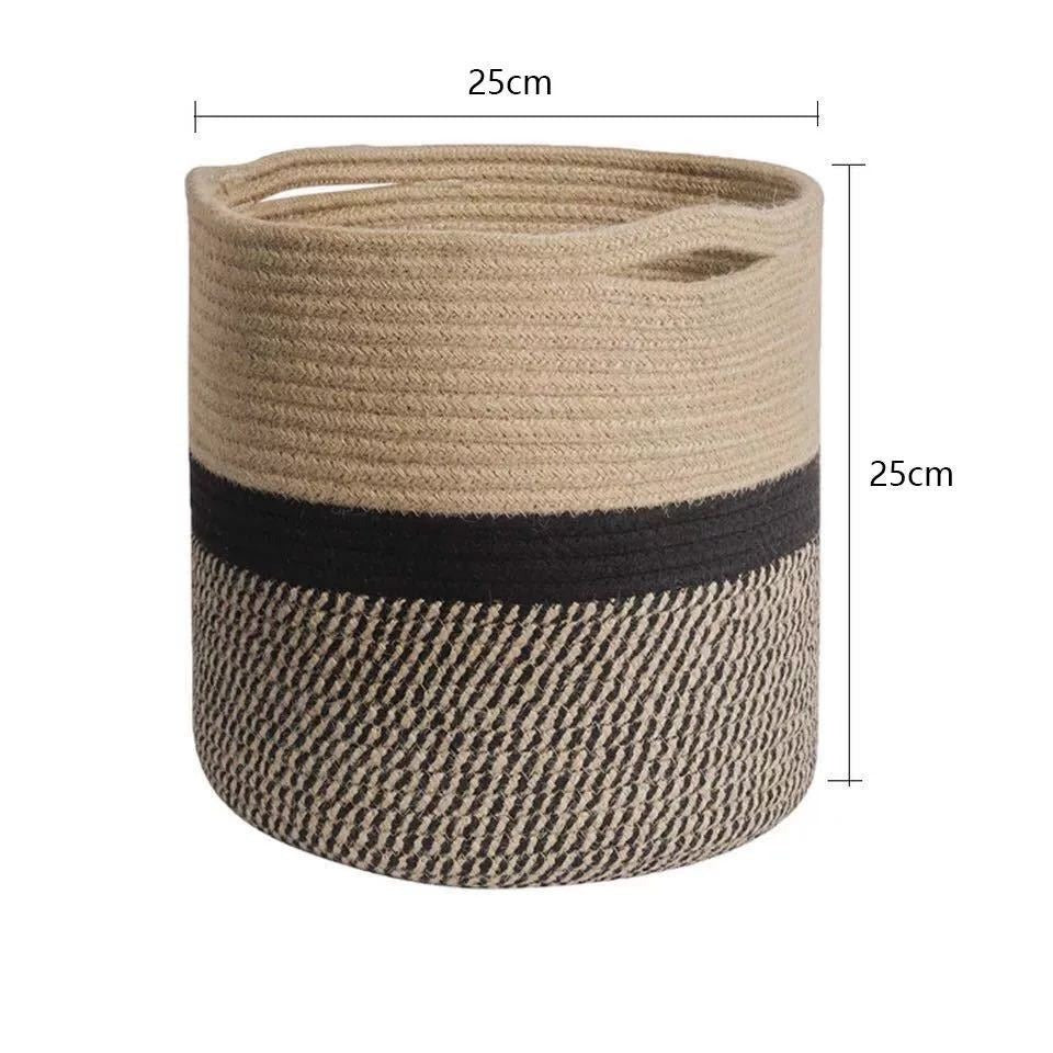 Handmade Round Flower Storage Basket