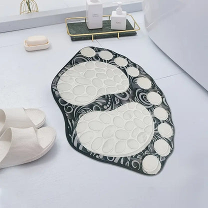 Cobblestone Patterned Non-Slip Bathroom Rug 39x59CM