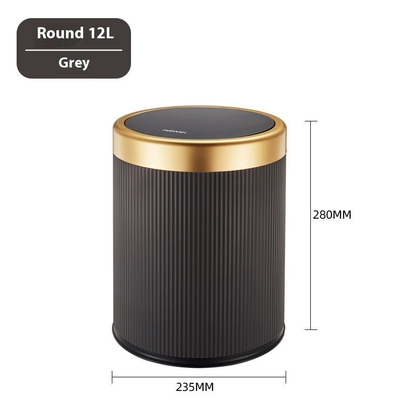 Home Indoor & Outdoor Press Trash Can with Lid