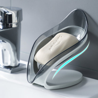 Creative Transparent Leaf Soap Holder for Bathroom