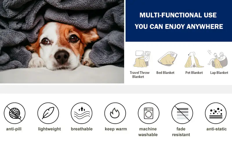 Queen Size Ultra Thick Milk Wool Blanket for Home Decor