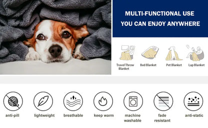 Queen Size Ultra Thick Milk Wool Blanket for Home Decor