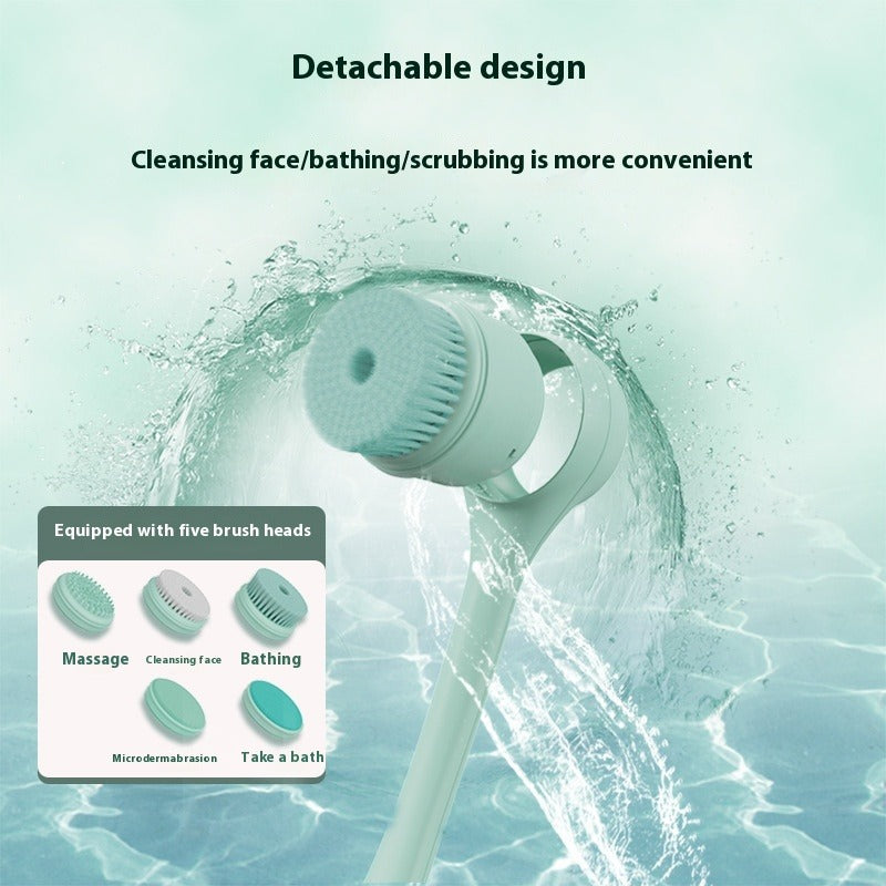Electric Bath Brush with Automatic Back Scrub