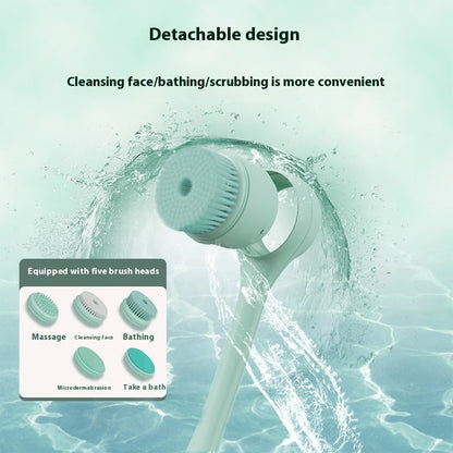 Electric Bath Brush with Automatic Back Scrub