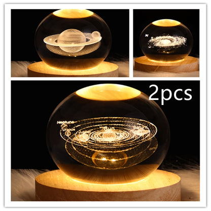 LED Galaxy Crystal Ball Night Light