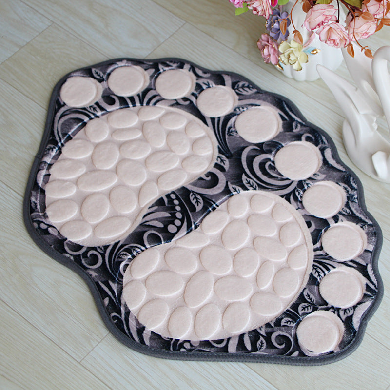 Cobblestone Patterned Non-Slip Bathroom Rug 39x59CM