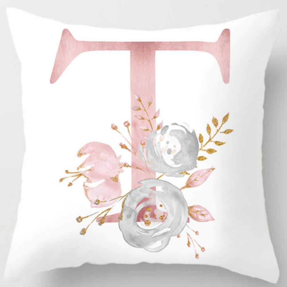 26 Letters Printed Pillowcase