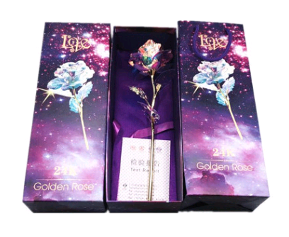 24K Illuminated Gold Foil Rose - Creative Gift