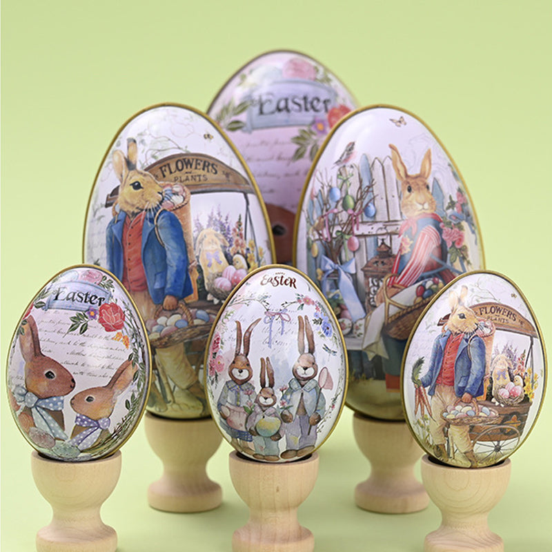 Easter Egg-Shaped Metal Candy Gift Box Packaging