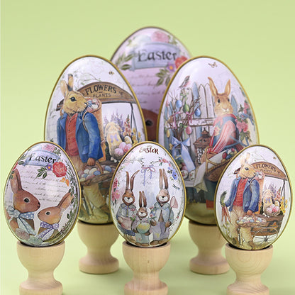 Easter Egg-Shaped Metal Candy Gift Box Packaging