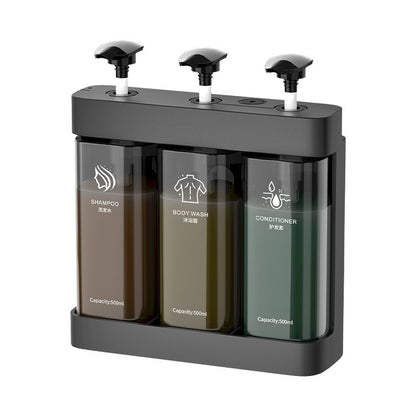 Wall-Mount Clear Soap Dispenser (2/3 Chambers)
