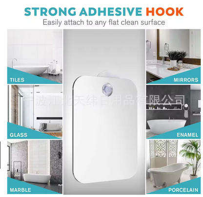 Anti-Fog Suction Makeup & Shaving Mirror