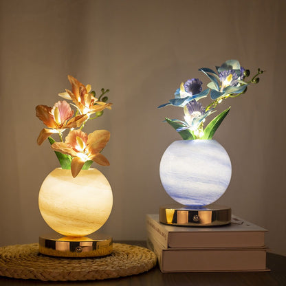 Simulation Phalaenopsis Planet Table Lamp