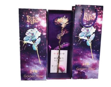 24K Illuminated Gold Foil Rose - Creative Gift