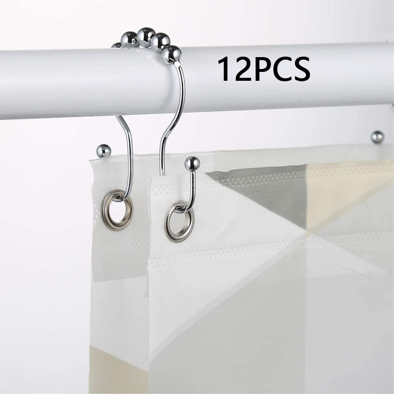 Stainless Steel Double Hook Curtain Clips for Bathroom