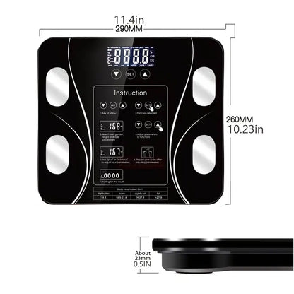 Electronic Smart Weight and Fat Scale with LCD Display