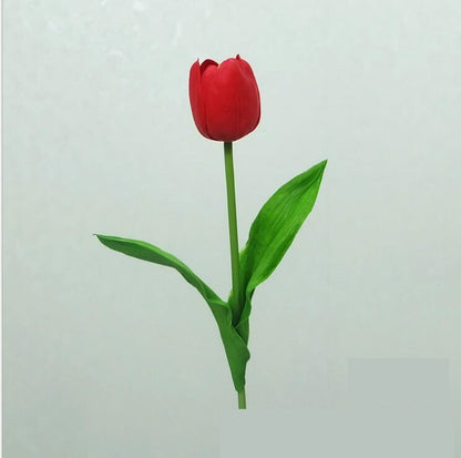 Mini PU Tulip Artificial Flower for Bridal Bouquet