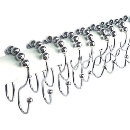 Stainless Steel Double Hook Curtain Clips for Bathroom