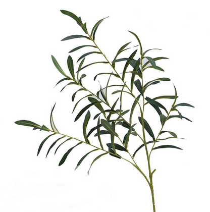 Single Olive Leaf Artificial Plant Branch Decor