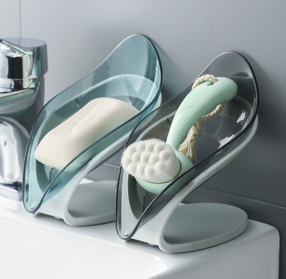 Creative Transparent Leaf Soap Holder for Bathroom