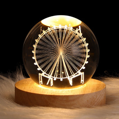LED Galaxy Crystal Ball Night Light
