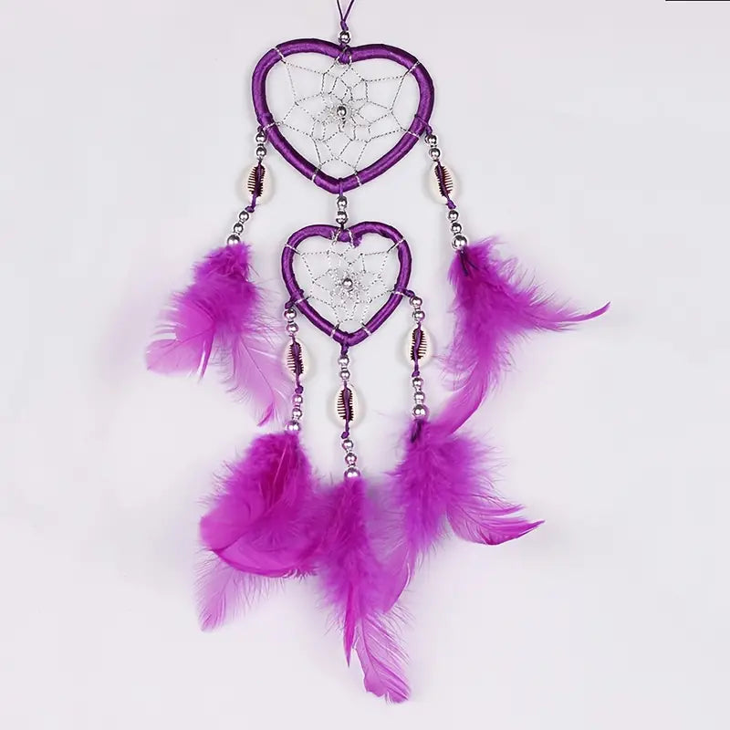 Creative Heart Shaped Dream Catcher Car Hanging Ornament