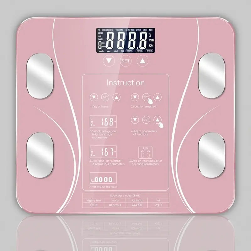Electronic Smart Weight and Fat Scale with LCD Display