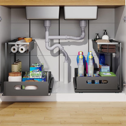 2-Tier Bathroom Sink Storage Rack Set