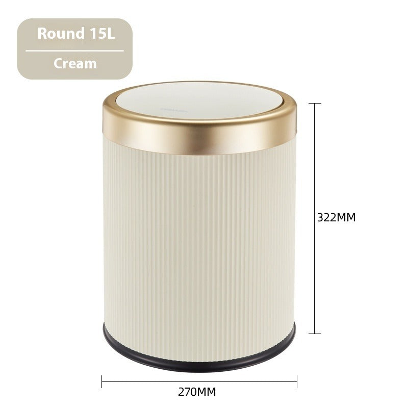 Home Indoor & Outdoor Press Trash Can with Lid