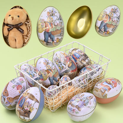 Easter Egg-Shaped Metal Candy Gift Box Packaging