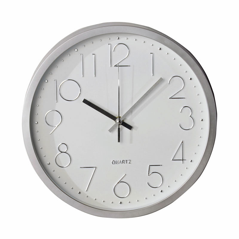 Silent Electronic Wall Clock with Arabic Numerals 12"