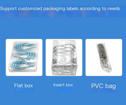 Customizable Five-Bead Rustproof Curtain Hooks
