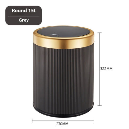 Home Indoor & Outdoor Press Trash Can with Lid