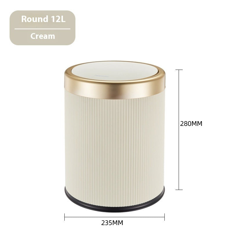 Home Indoor & Outdoor Press Trash Can with Lid