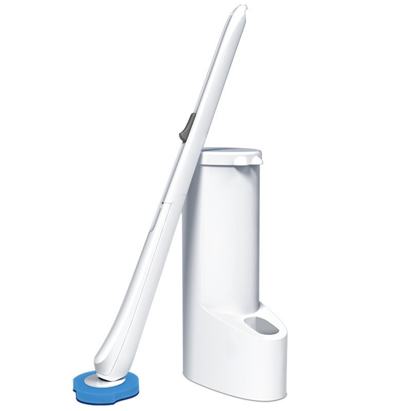 Disposable Toilet Brush with Sponge Heads & Holder