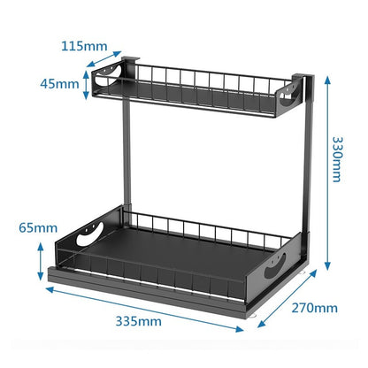 2-Tier Bathroom Sink Storage Rack Set