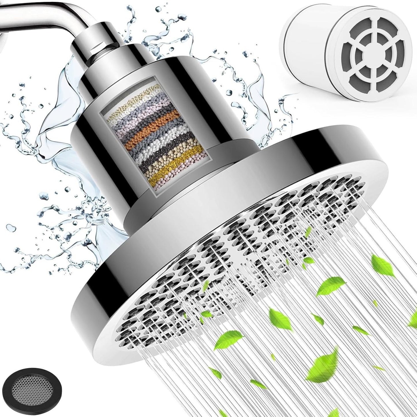 6-inch Round Shower Head with Chlorine Filter