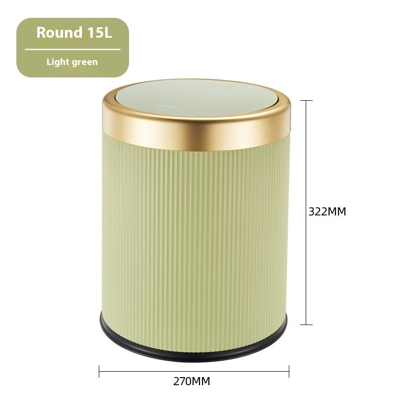 Home Indoor & Outdoor Press Trash Can with Lid