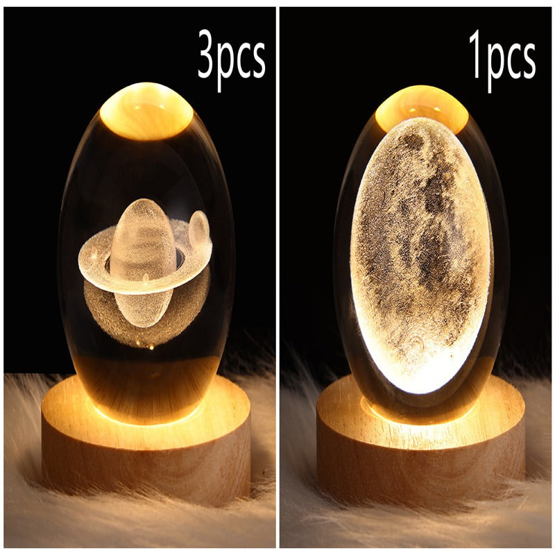 LED Galaxy Crystal Ball Night Light