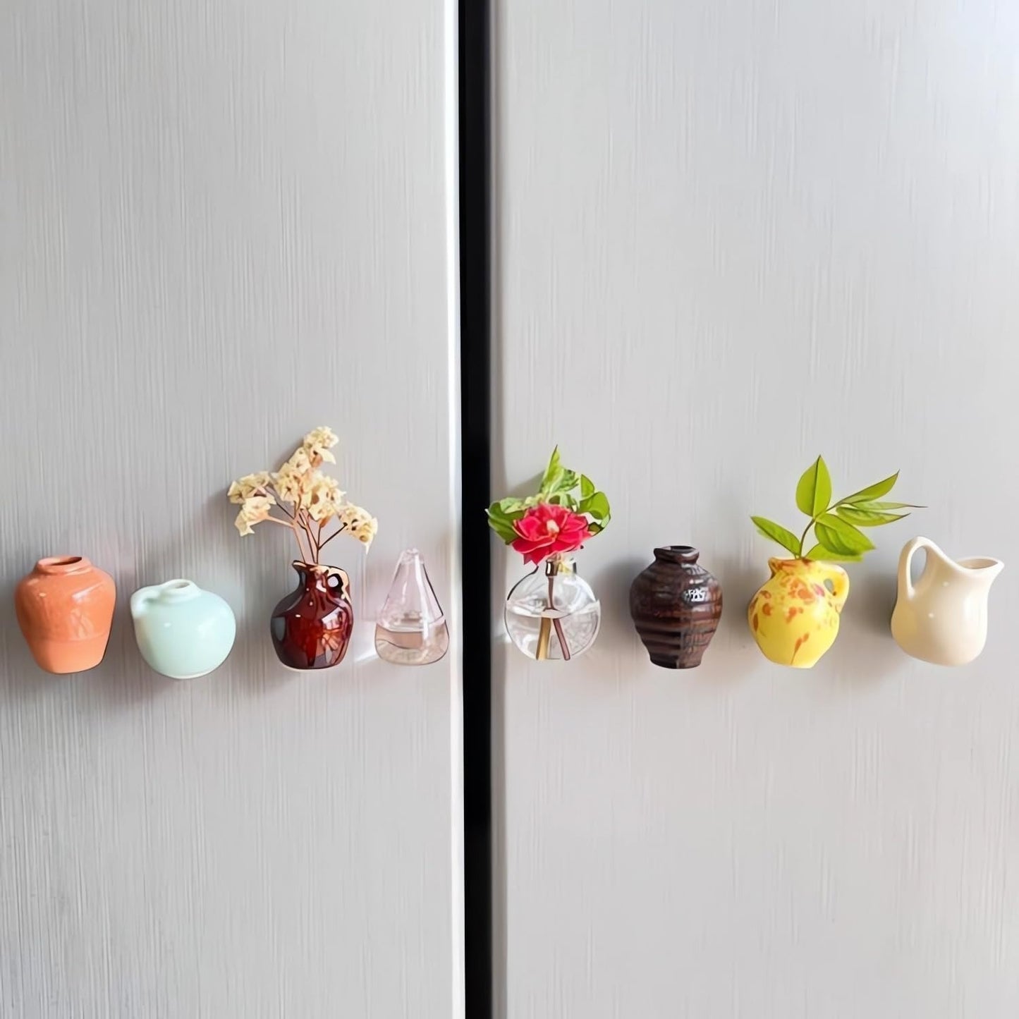 Mini Vase Refrigerator Magnets Set