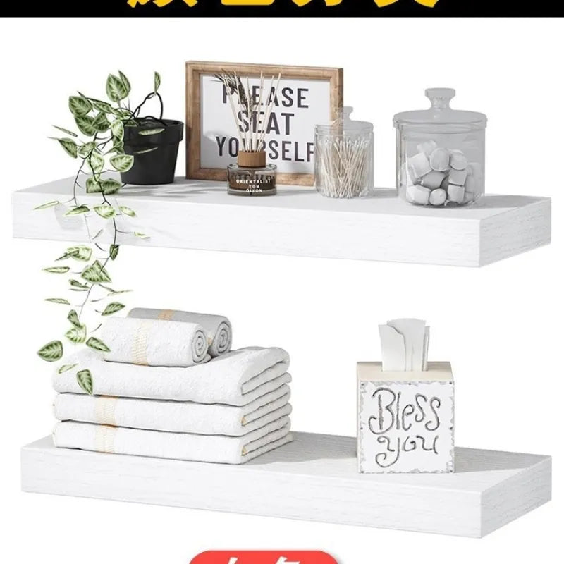 Wall Storage Hanging Solid Wood Shelf