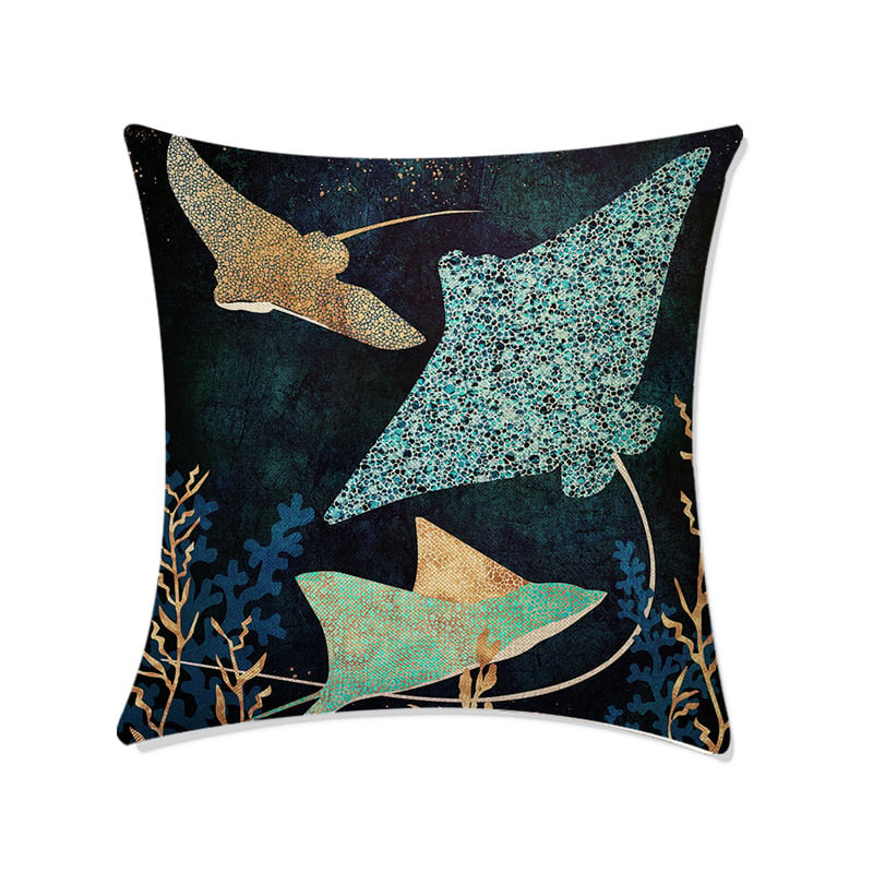 Deep Sea World Print Sofa Pillow Covers