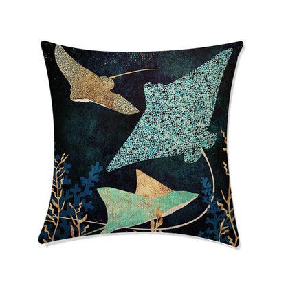 Deep Sea World Print Sofa Pillow Covers