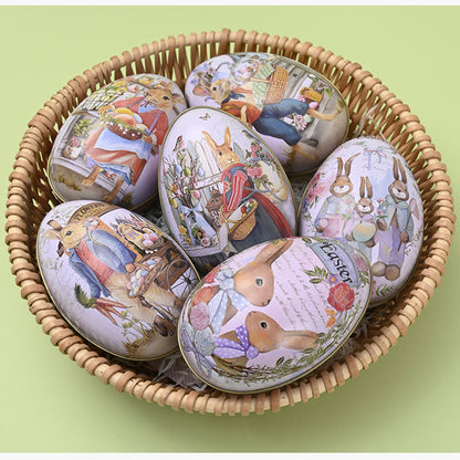 Easter Egg-Shaped Metal Candy Gift Box Packaging