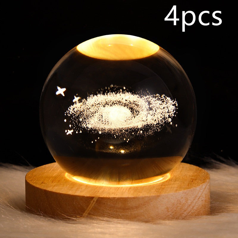 LED Galaxy Crystal Ball Night Light