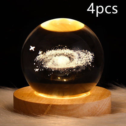 LED Galaxy Crystal Ball Night Light